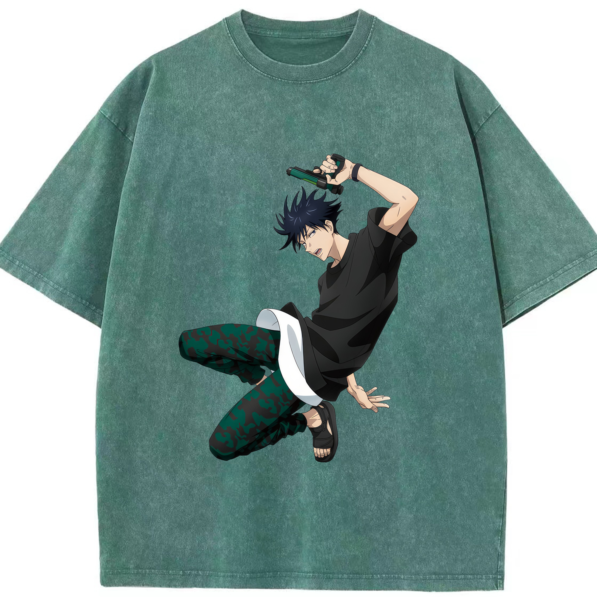 （画像用） 呪術廻戦 Jujutsu Kaisen 綿100% ヴィンテージ風 半袖Tシャツ（フロントプリント）